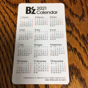 B'zカレンダー2022名刺サイズ特典