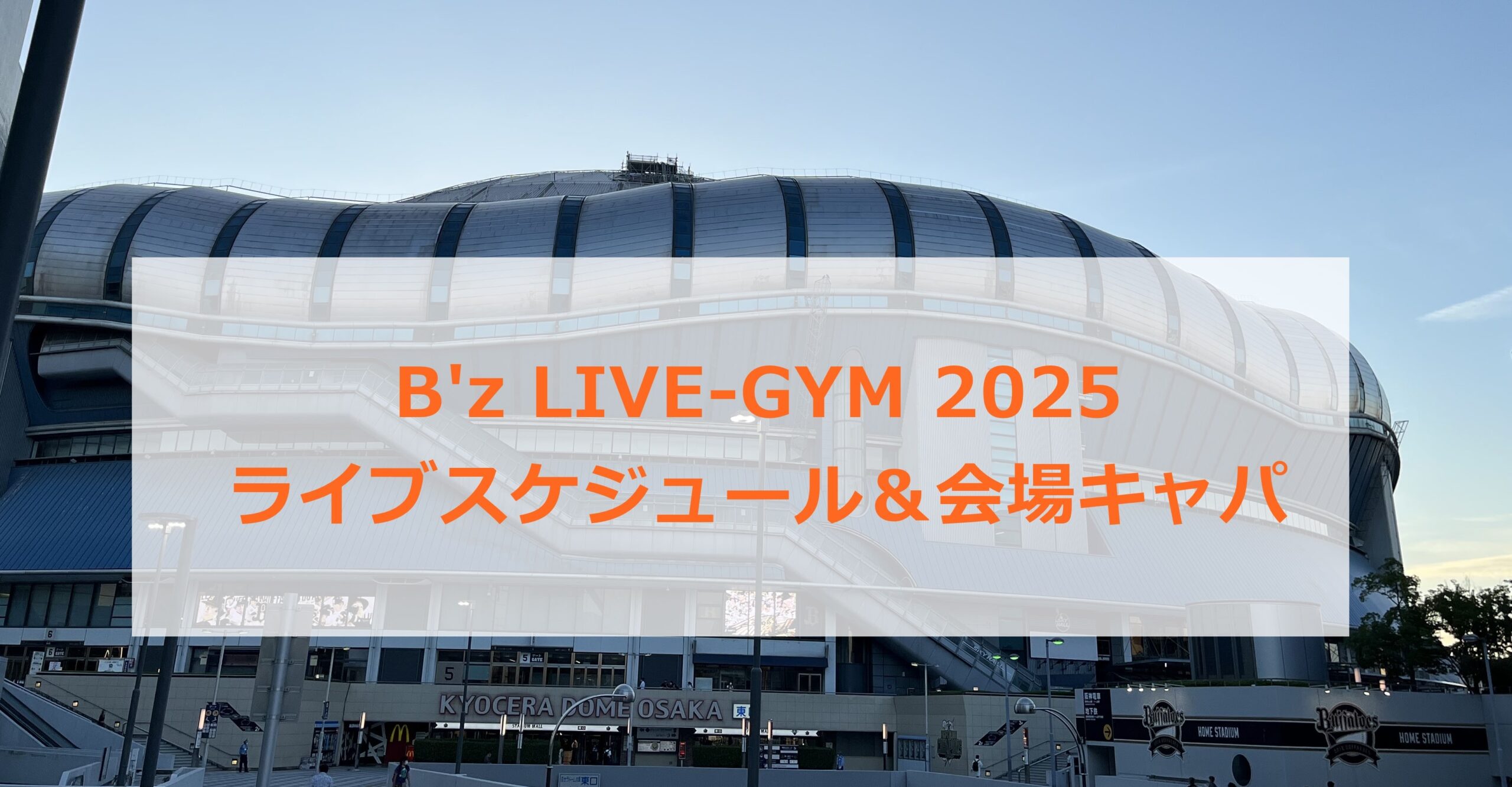 B'z LIVE-GYM 2025ライブスケジュール＆会場キャパ